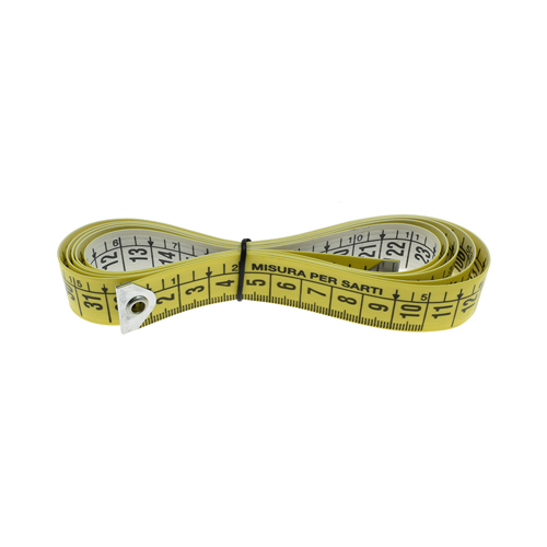 Miara Krawiecka z Włókna Szklistego, Kolor Biało-Żółty (Szerokość 20 mm) CM/CM (Pudełko 12 szt) - (Wyprodukowane we Włoszech)
