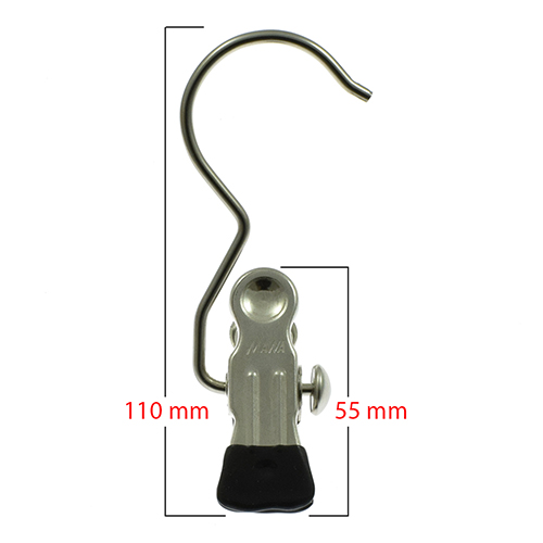 [B34] Pattern Hook with Black Rubber-Coated Clamp